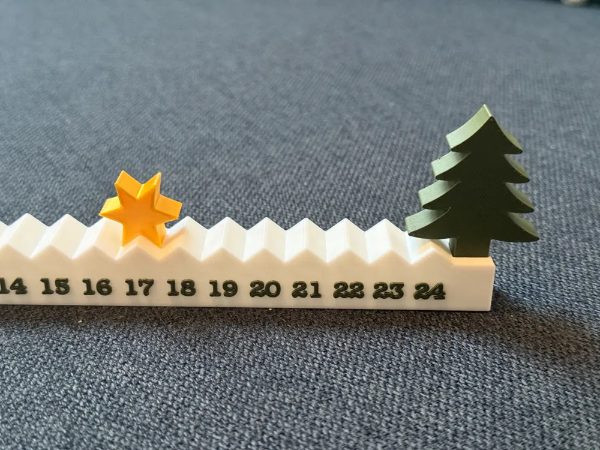 Contagem Regressiva Natal, peça impressa em 3D