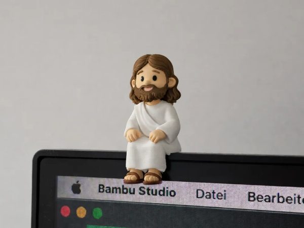 Mini Jesus Sentado, peça impressa em 3D