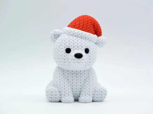 Urso Polar Crochet, peça impressa em 3D